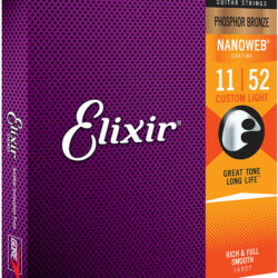 Elixir Westerngitarre Saiten Satz Custom Light Phosphor Bronze Bronze 011-052